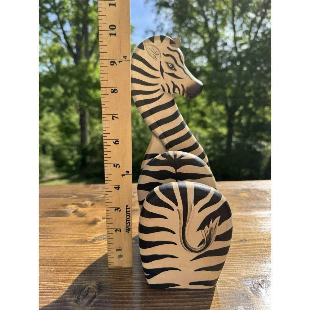 Zebra Wooden‎ Letter Holder Mail Organizer Safari Animal Desk Decor Nursery